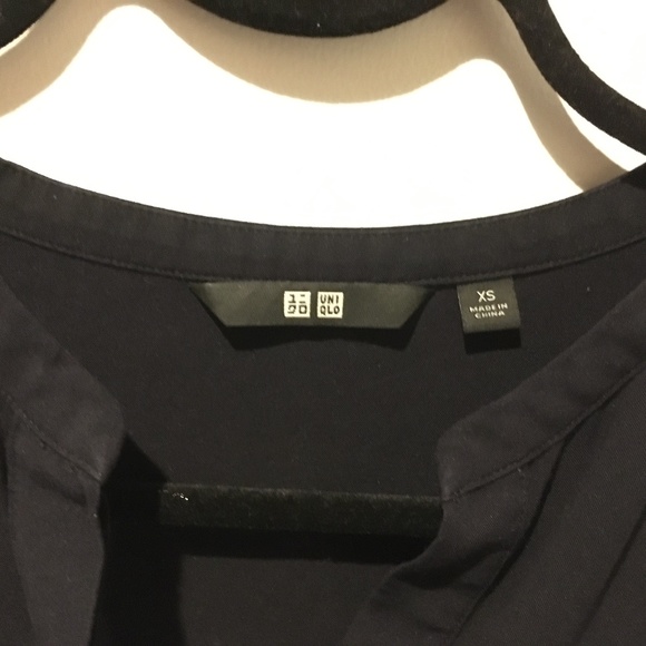 Navy blue Uniqlo blouse XS. MOVING SALE - LAST CHANCE - Picture 3 of 12